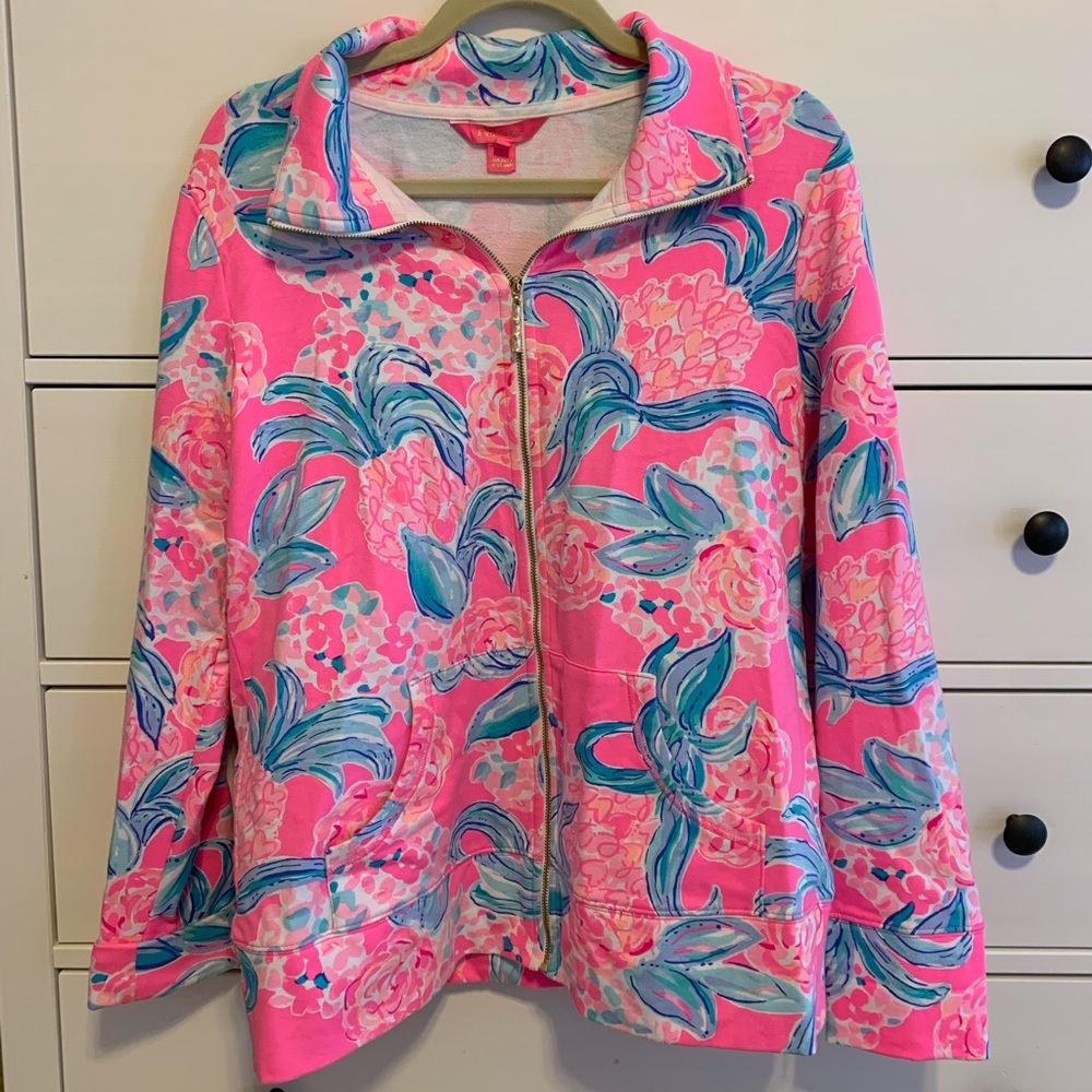 New Lilly Pulitzer Leona Zip-Up Jacket